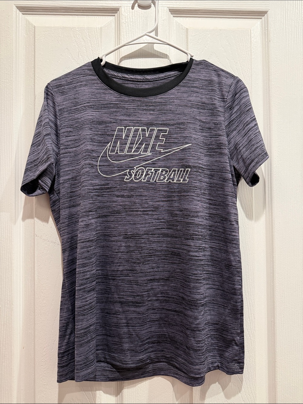 Nike Women's Heathered Charcoal Softball Logo Tee